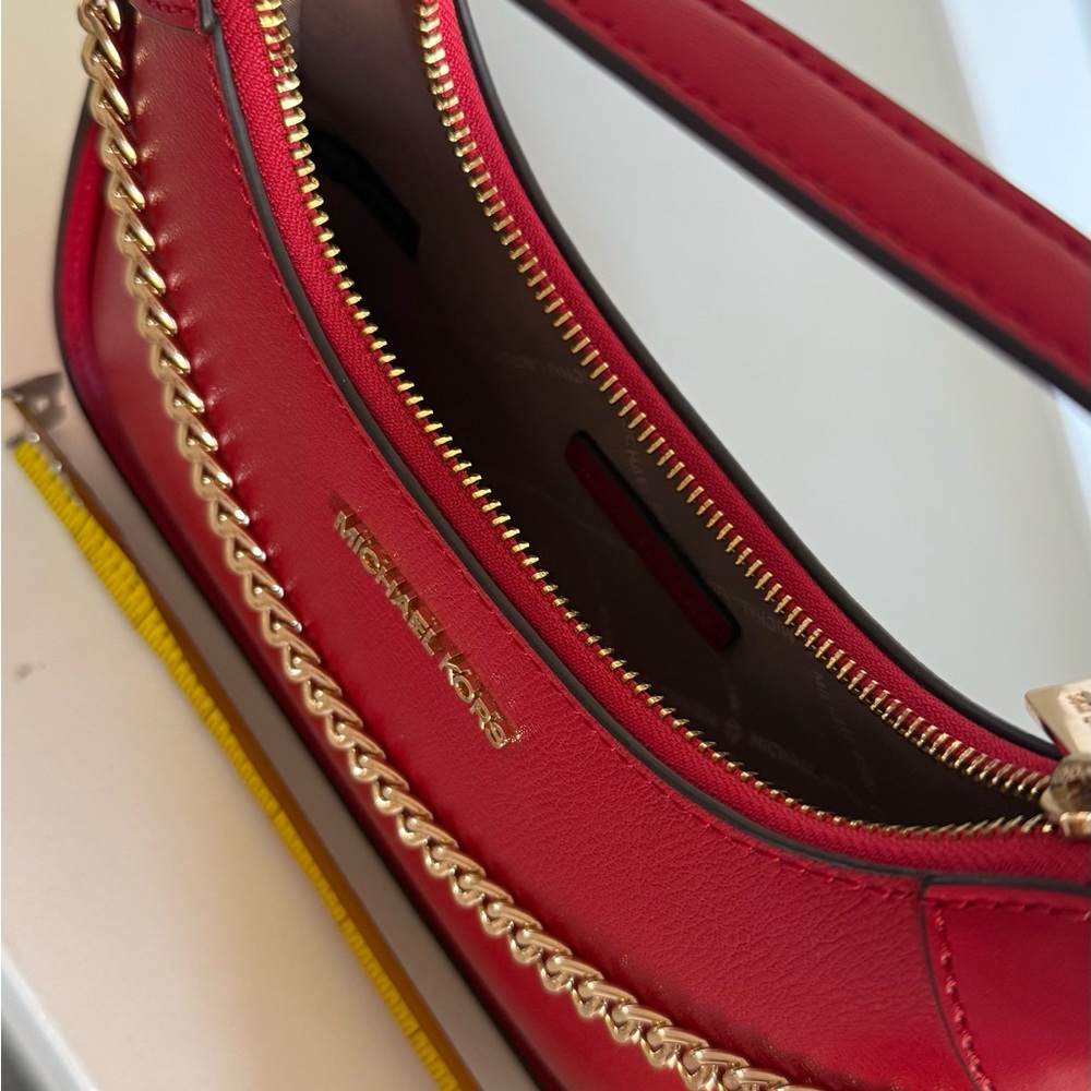 Michael Kors Burgundy Chain Shoulder Bag - Picture 3 of 5